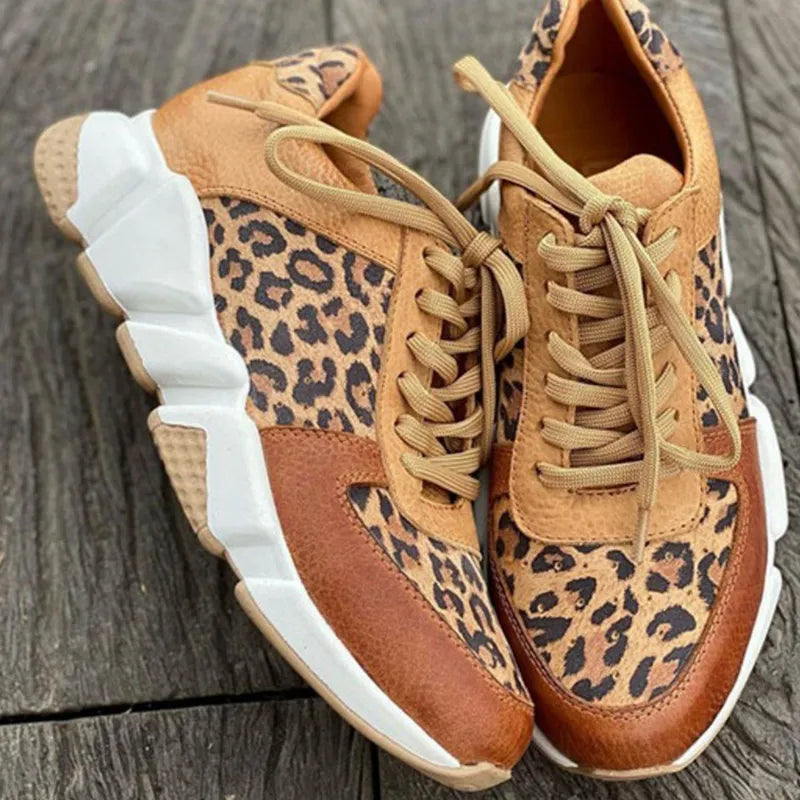 Xiomara - Zapatos de leopardo cómodos