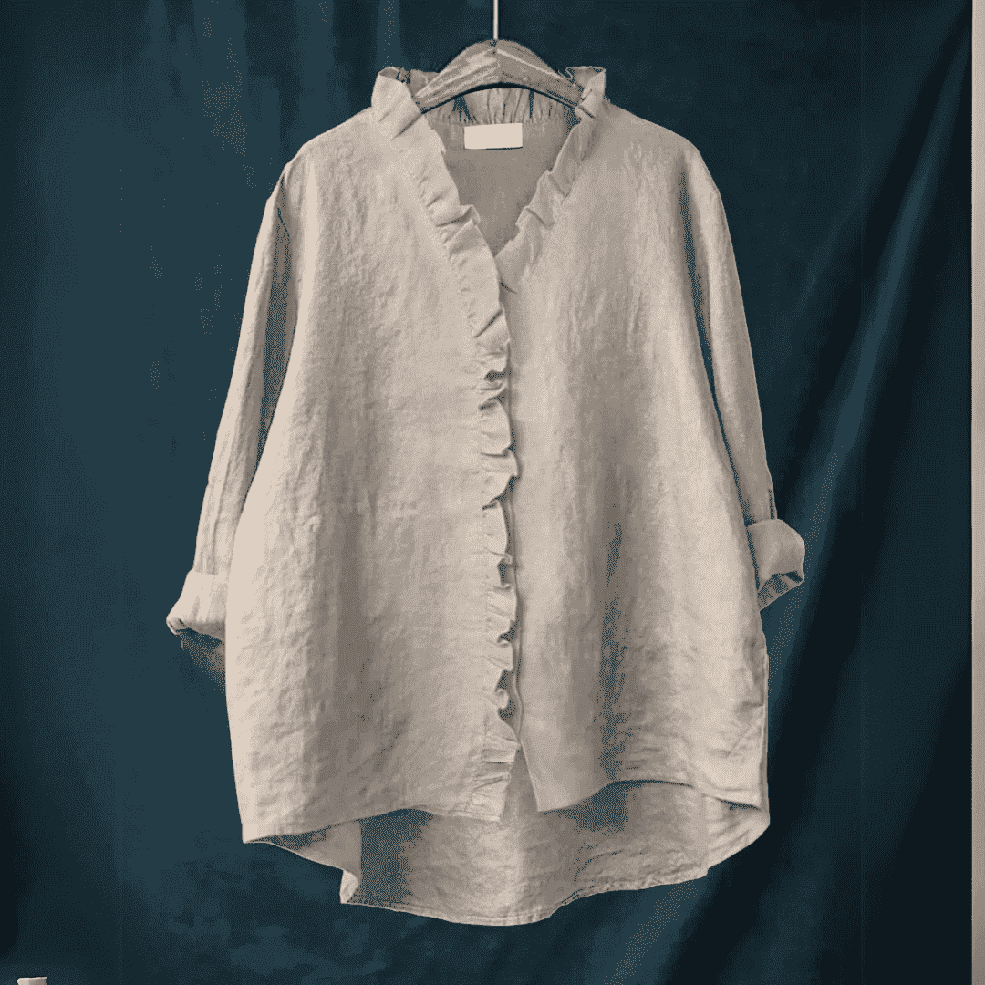Linde - Blusa Casual Elegante con Volantes