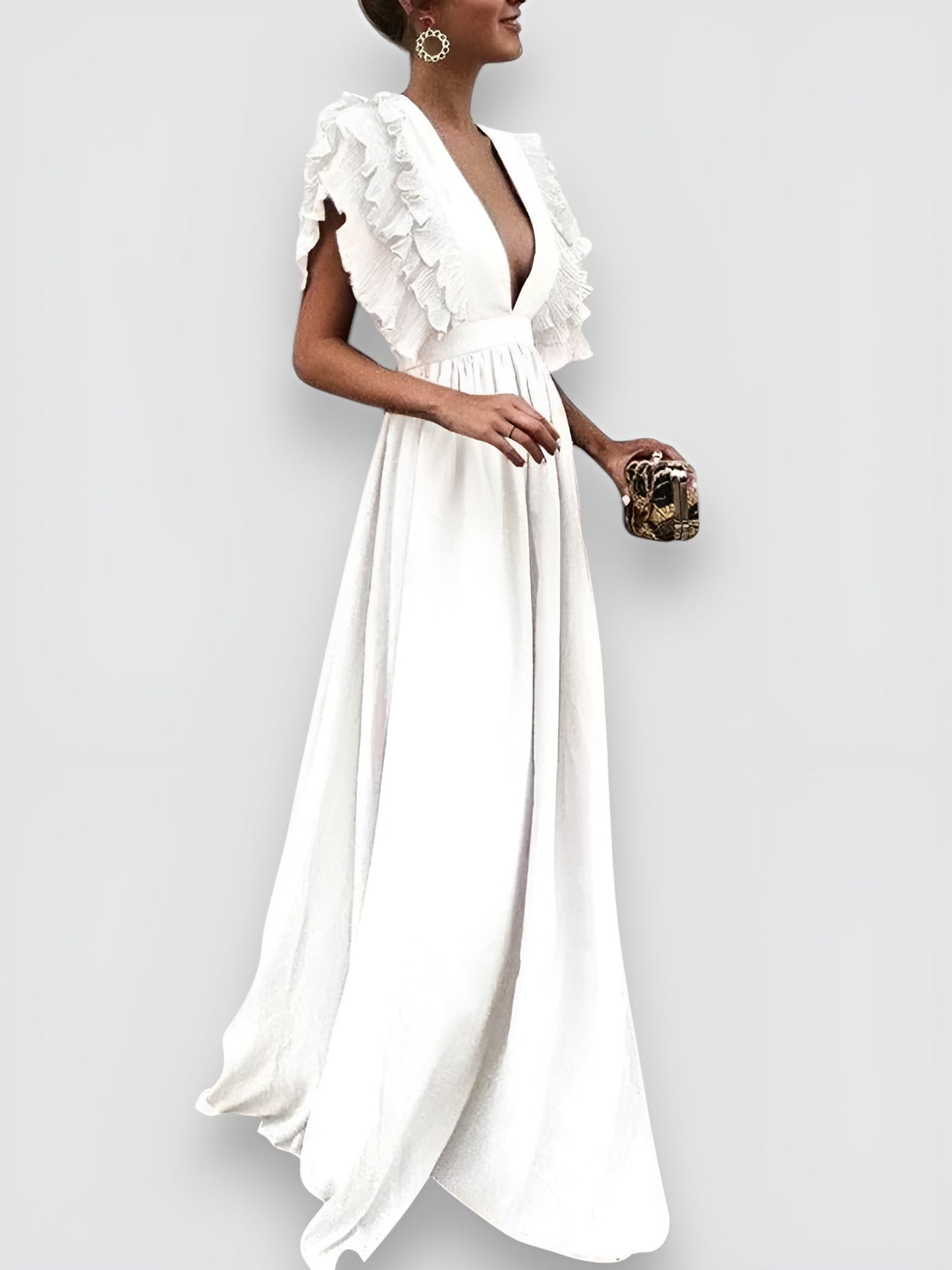 Ginevra - Vestido elegante con escote en V