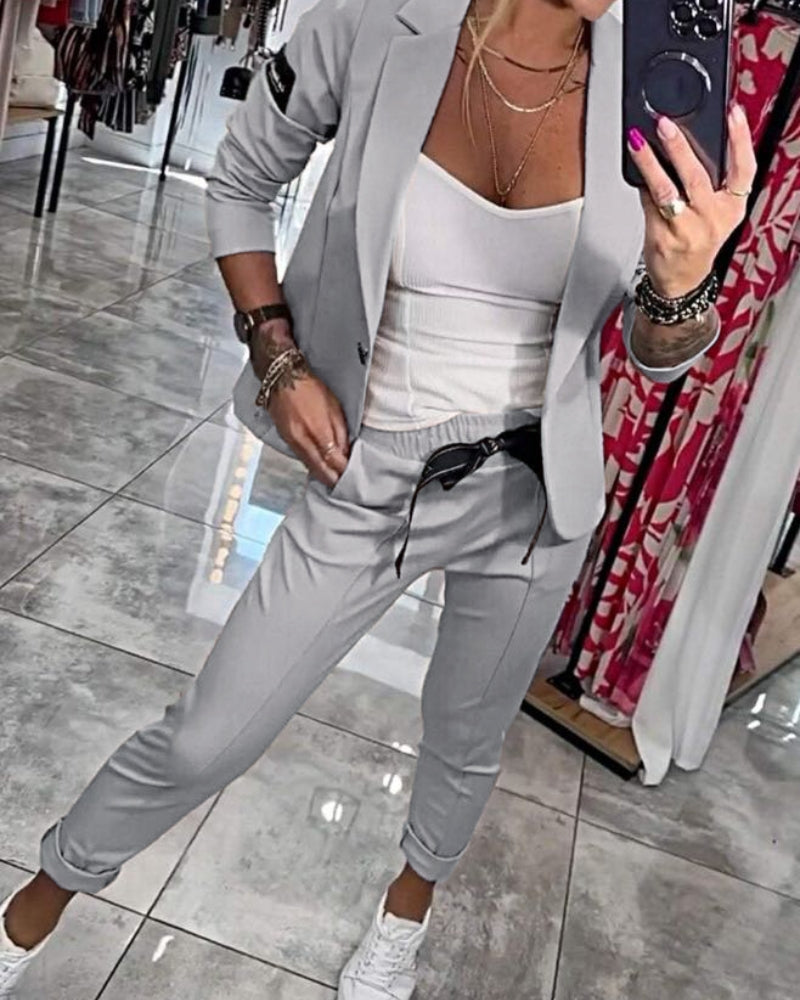 Inès - Conjunto de top, chaqueta y pantalón