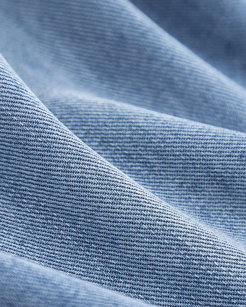 Sara - Abrigo de denim y de camel