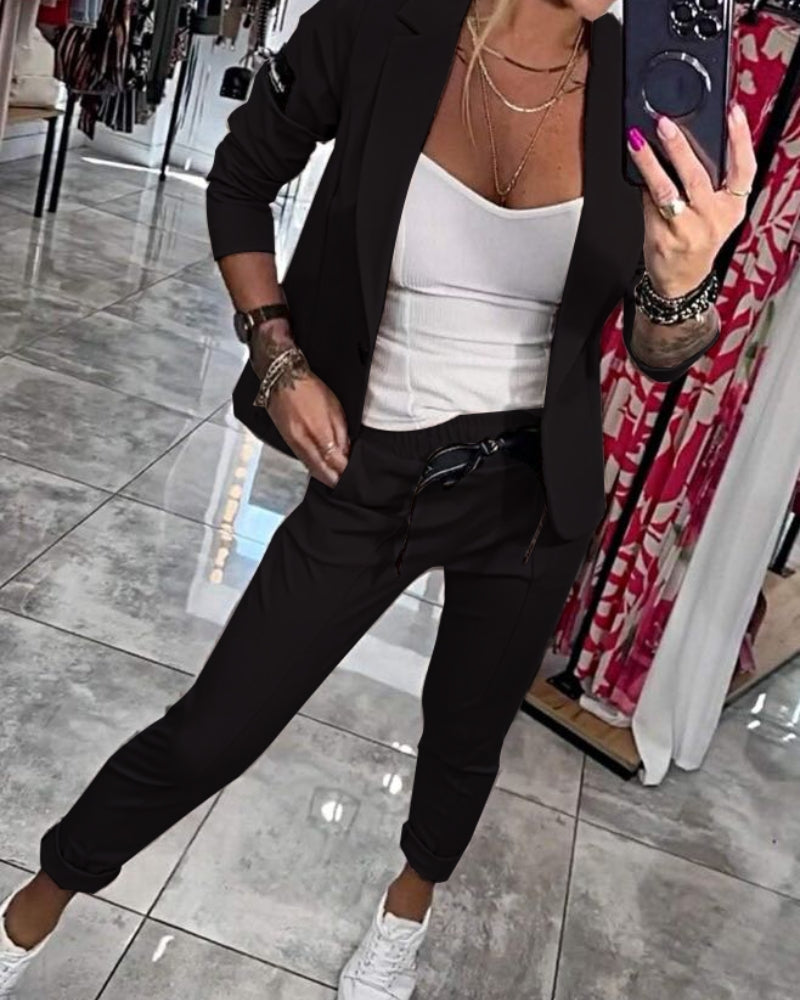 Inès - Conjunto de top, chaqueta y pantalón
