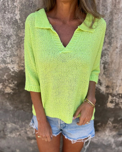 Gariele - Top de punto estilo boho
