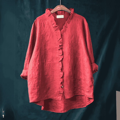 Linde - Blusa Casual Elegante con Volantes