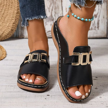 Jemima - Sandalias de tacón ancho sin cordones
