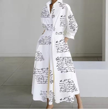 Esther - Elegante Vestido Camisero de Algodón para Primavera