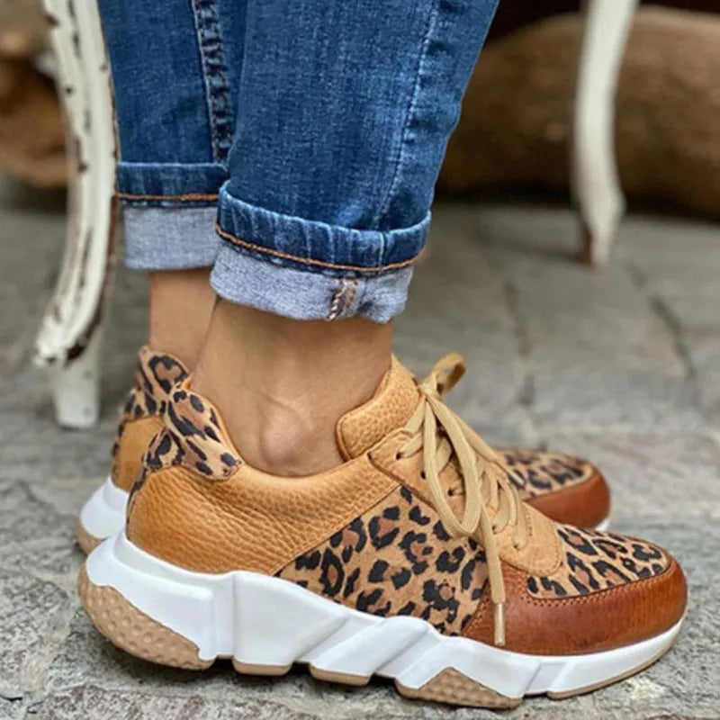 Xiomara - Zapatos de leopardo cómodos