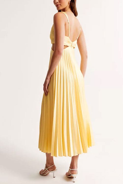 Elsa - Elegante vestido largo plisado