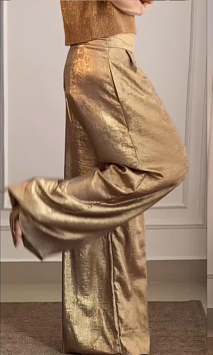 Aloise - Conjunto elegante de top y pantalón