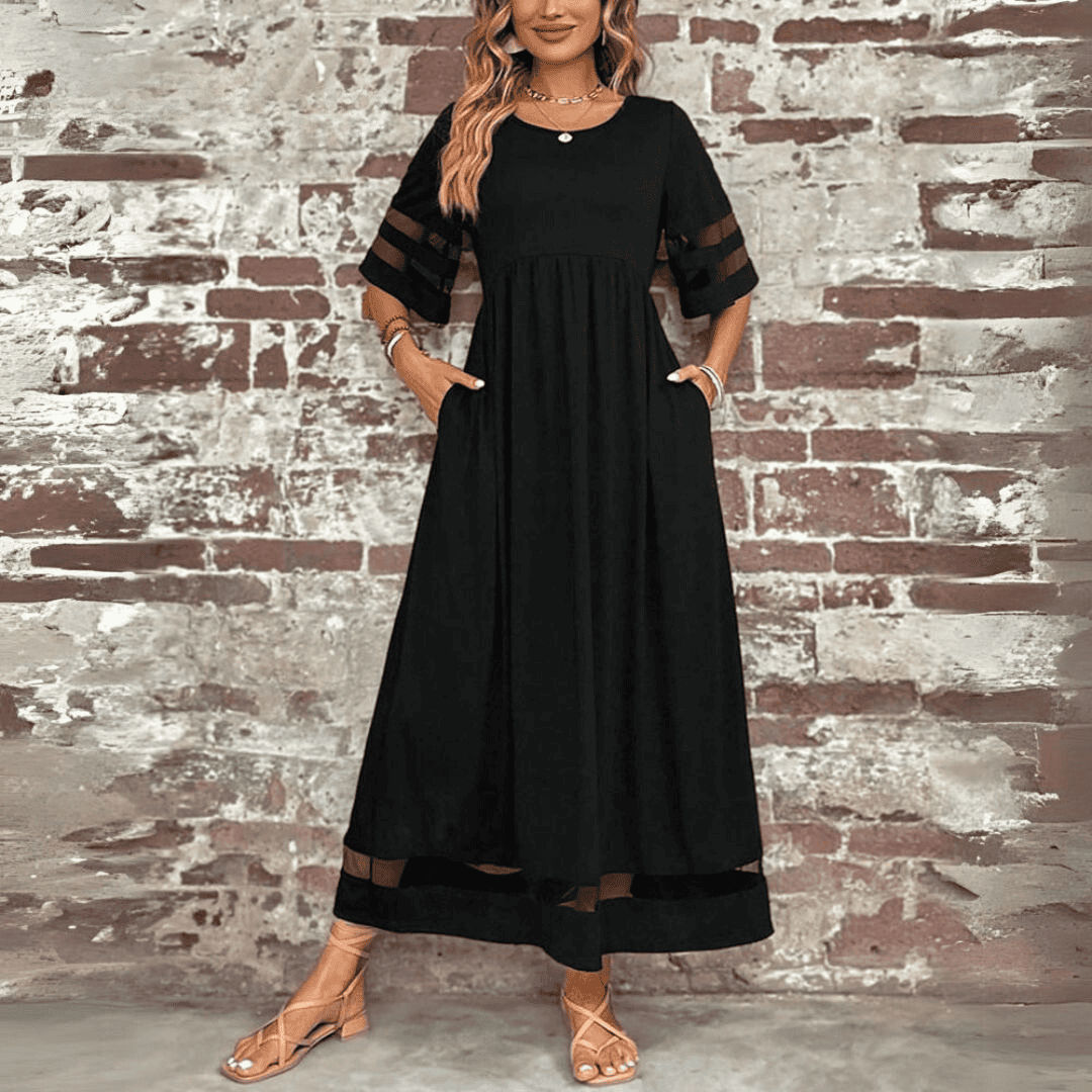 Isabelle - Elegante vestido midi de línea A