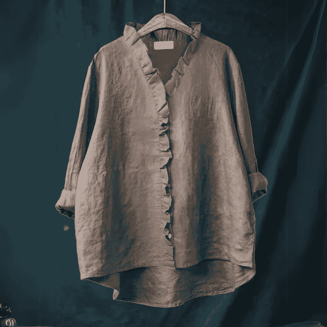 Linde - Blusa Casual Elegante con Volantes