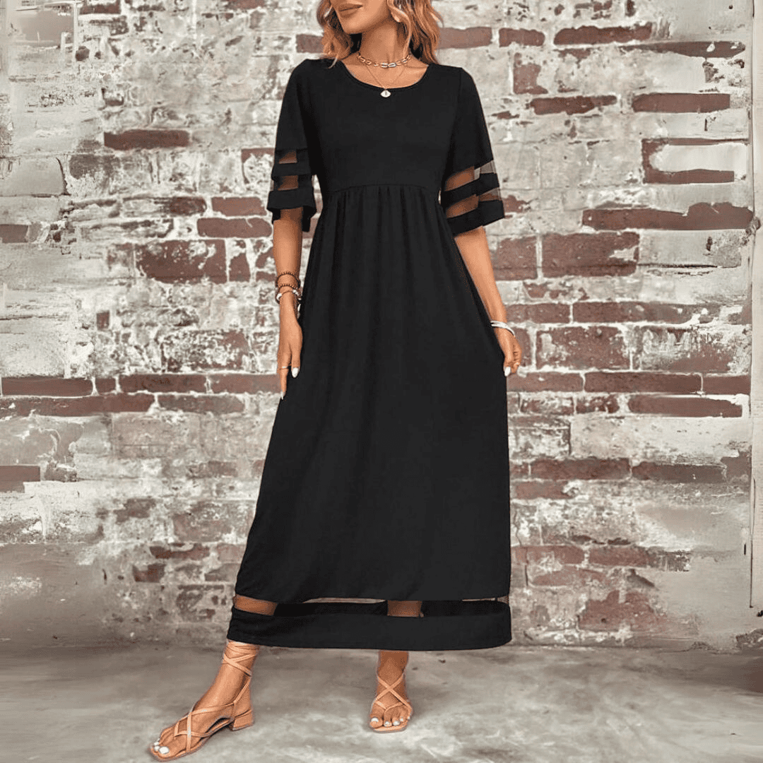 Isabelle - Elegante vestido midi de línea A