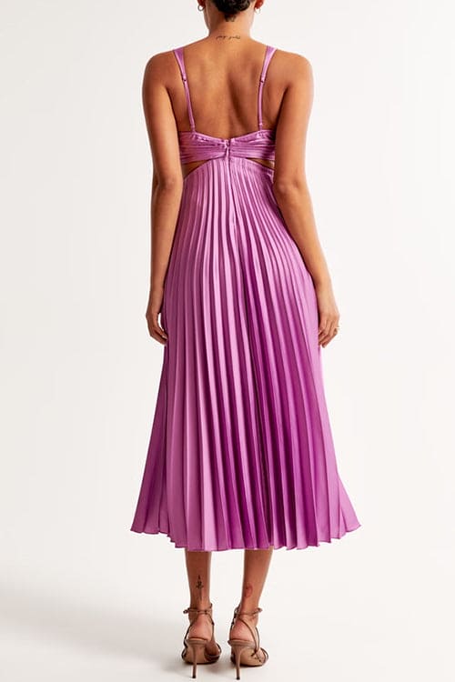 Elsa - Elegante vestido largo plisado