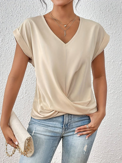 Éloïse -Camiseta casual con escote corazón