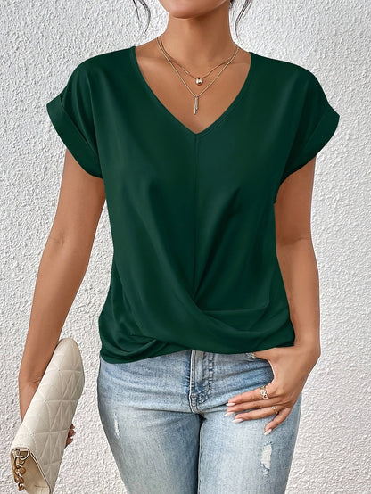 Éloïse -Camiseta casual con escote corazón