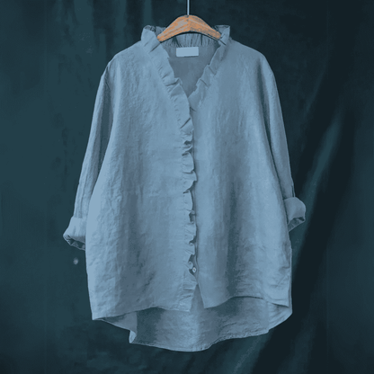 Linde - Blusa Casual Elegante con Volantes