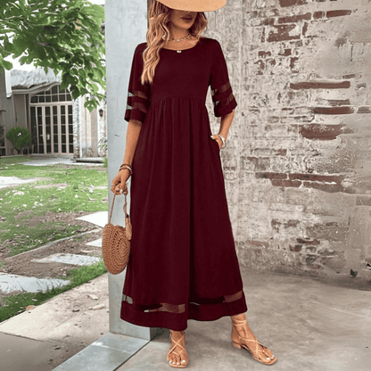 Isabelle - Elegante vestido midi de línea A