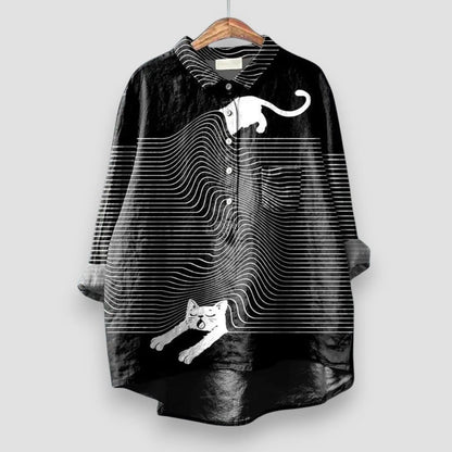 MATILDA ⏐ Blusa Elegante para Mujer con Estampado Artístico