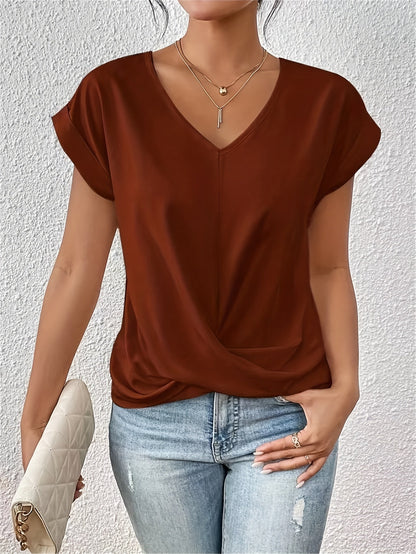 Éloïse -Camiseta casual con escote corazón