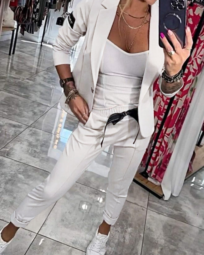 Inès - Conjunto de top, chaqueta y pantalón