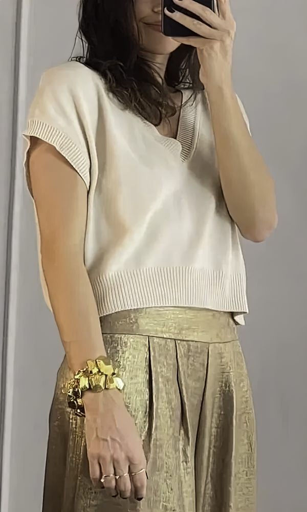 Aloise - Conjunto elegante de top y pantalón