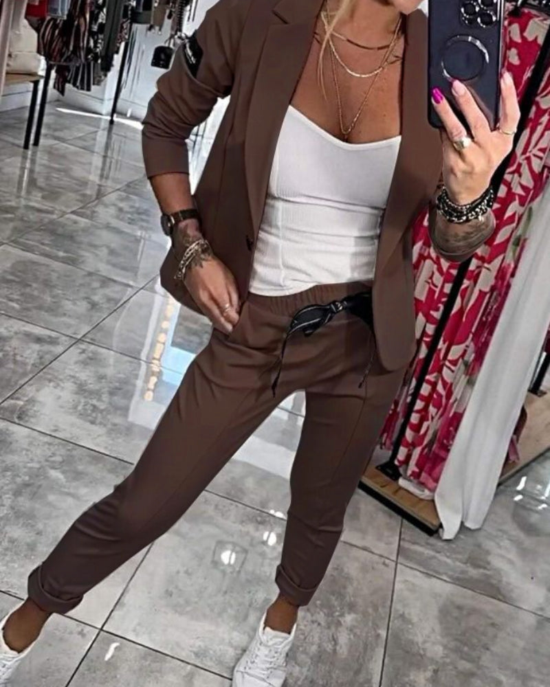 Inès - Conjunto de top, chaqueta y pantalón