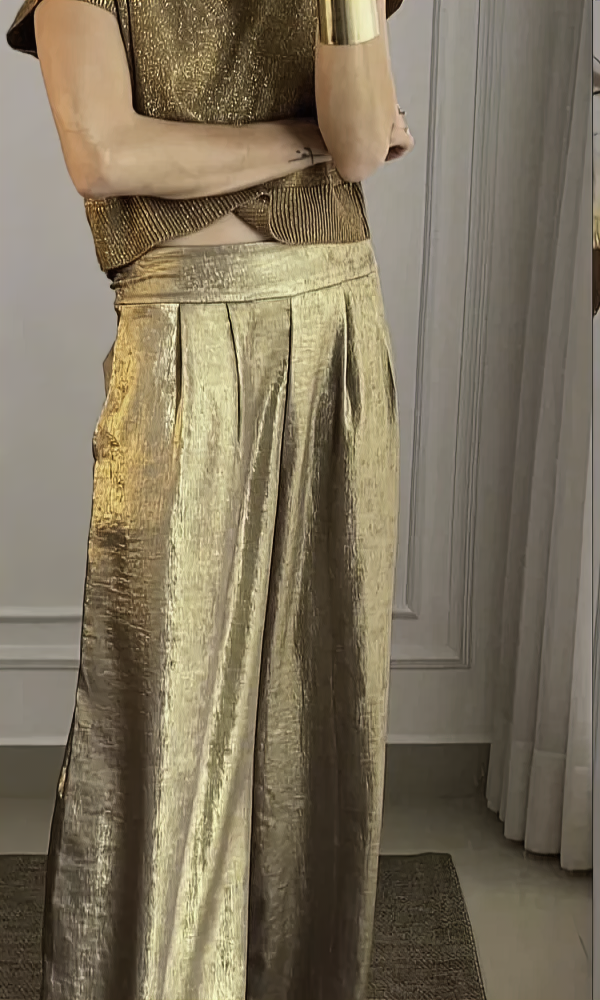 Aloise - Conjunto elegante de top y pantalón