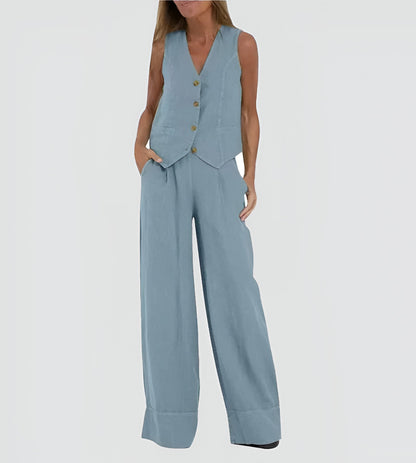 Martina - Top elegante para mujer (+ pantalón a juego GRATIS)