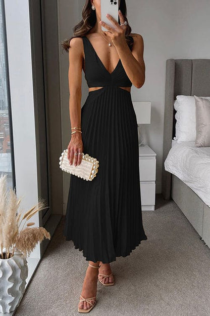 Elsa - Elegante vestido largo plisado