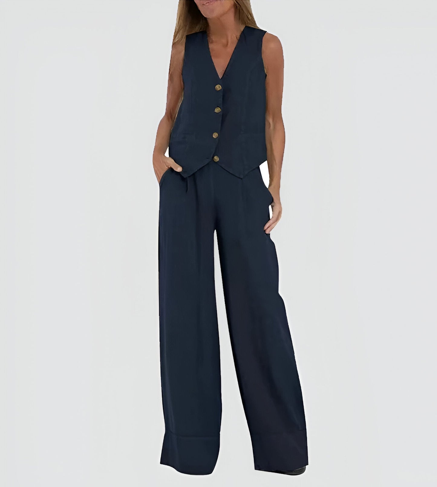 Martina - Top elegante para mujer (+ pantalón a juego GRATIS)