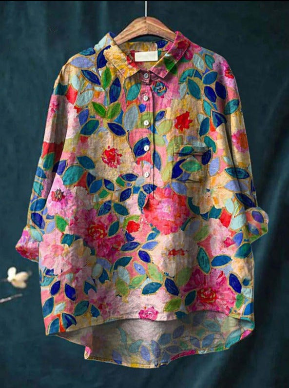 Chalina - Blusa floral clásica
