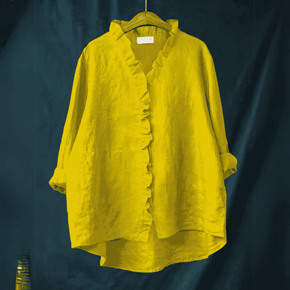 Linde - Blusa Casual Elegante con Volantes