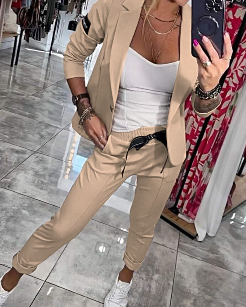 Inès - Conjunto de top, chaqueta y pantalón