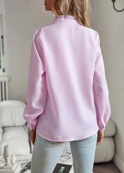 Laila - Blusa de manga larga con volantes