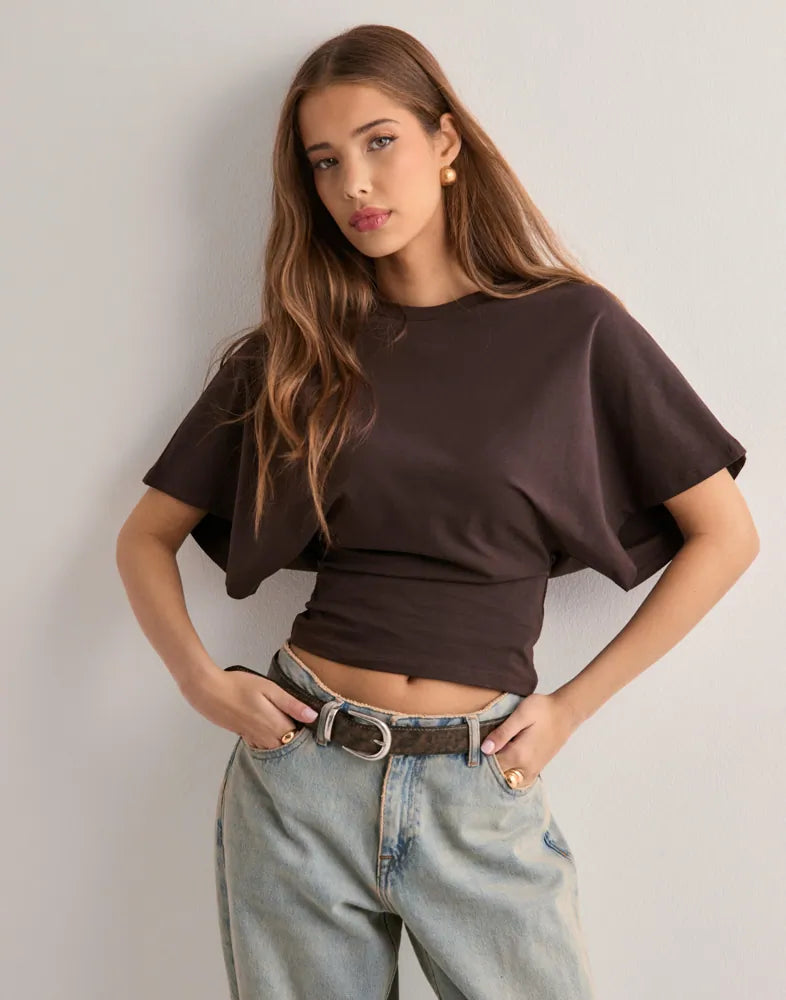 Luiza - Camiseta de mangas anchas