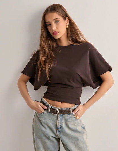 Luiza - Camiseta de mangas anchas