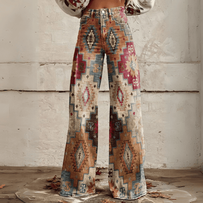 Gisele - Pantalón Boho Vintage de Moda