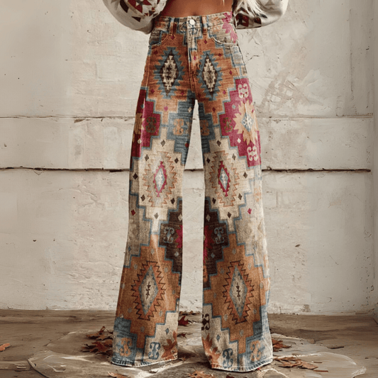 Gisele - Pantalón Boho Vintage de Moda