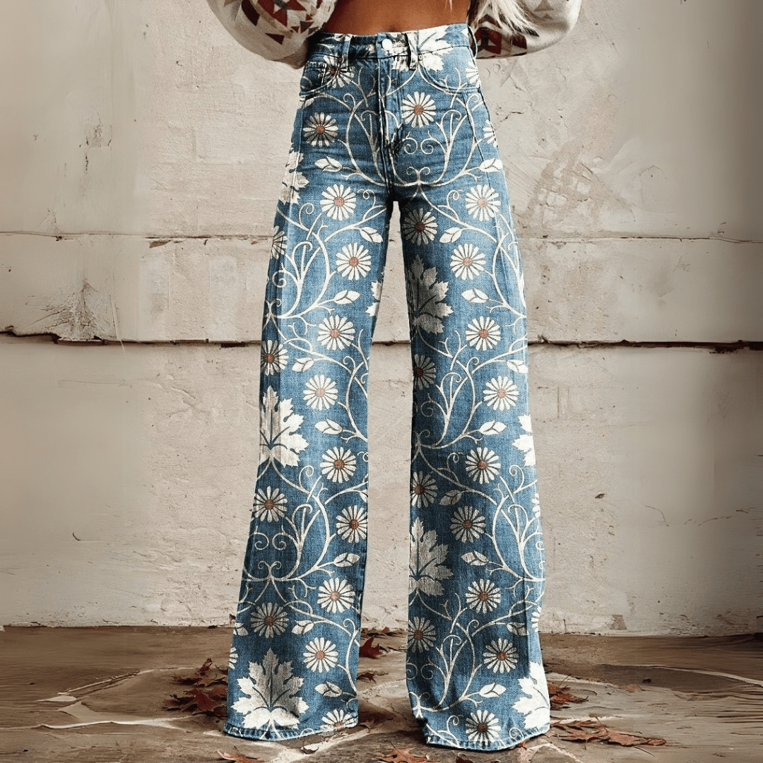 Gisele - Pantalón Boho Vintage de Moda
