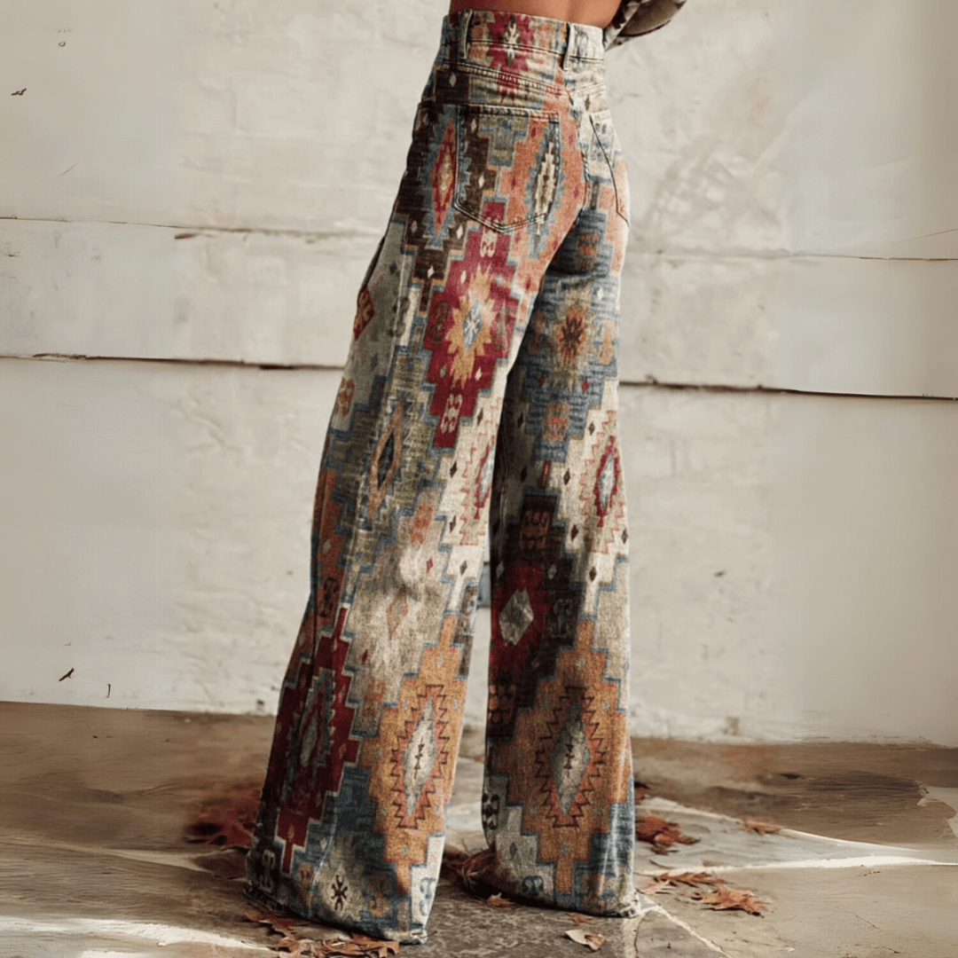 Gisele - Pantalón Boho Vintage de Moda