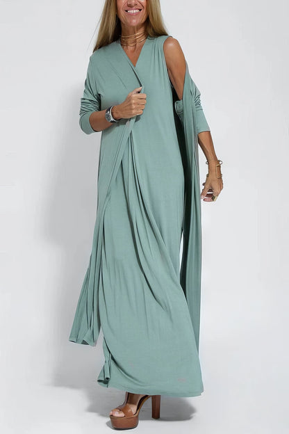 Natalia™ - vestido largo elegante + cárdigan combinado de regalo